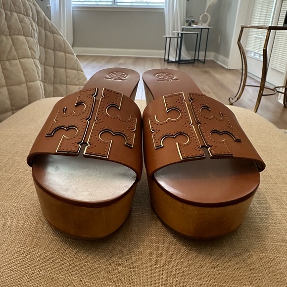 Tory Burch Patty Leather Platform Wedge - Picture 2 of 5